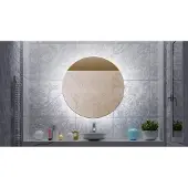 Gliss Design Oko koperen spiegel met LED-verlichting en verwarming 120cm