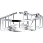 TESA Aluxx hoek douche- badmand, hoogglans verchroomd aluminium, zelfklevend
