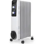 Orbegozo RF 2000, elektrische olie radiator, olie, voor binnen gebruik, geschikt voor plaatsing op de vloer, wit, draaibaar