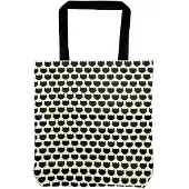 Moses boodschappentas Ed, the cat 10 liter zwart/wit