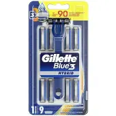 Gillette Handmatig scheermesje Blue3 Hybrid + 9 Stuks navulling mesjes
