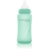 EVERYDAY BABY Glazen Babyfles Healthy+ 240 Ml, Mint Green | Maat: 125ml-250ml