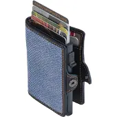 Tony Perotti Furbo Nappa leer in Jeans Stijl RFID Pasjeshouder met papiergeldvak VJ/CC/4000GEBL