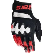 Alpinestars Halo Leren Zwart Wit Felrood Handschoenen Maat S