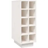 vidaXL Wijnkast 23x34x61 cm massief grenenhout wit