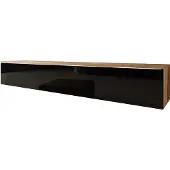 Meubella TV-Meubel zwart - Eiken 180 cm - TV kast