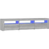 vidaXL Tv-meubel met LED-verlichting 180x35x40 cm grijs sonoma eiken