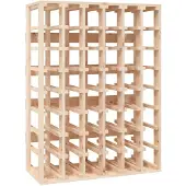 vidaXL Wijnrek 70x33x94 cm massief grenenhout bruin