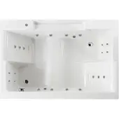 Lambini Designs Puglia bubbelbad 180x120cm elektronisch 6+4+2 hydrojets chroom