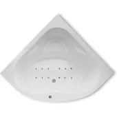 Lambini Designs Palermo bubbelbad 145x145cm pneumatisch 12 aerojets chroom