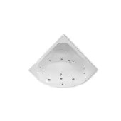 Lambini Designs Palermo bubbelbad 145x145cm elektronisch 6+4+2 hydrojets chroom