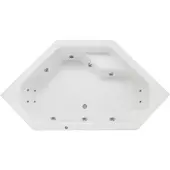 Lambini Designs Venetië bubbelbad 145x145cm elektronisch 6+4+2 hydrojets chroom