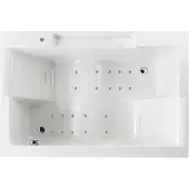 Lambini Designs Puglia bubbelbad 180x120cm elektronisch 12 aerojets chroom