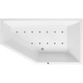 Lambini Designs Florence bubbelbad 160x90cm elektronisch rechts 12 aerojets chroom