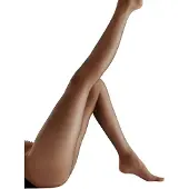 Pretty polly Panty - Nylons - Glans Panty - Glans - Panty - Katoenen Kruisje - 10 Den. - Large - 42/46 - Zwart