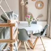 Organic Home Tafelkleed Desert Rond Pine Green-160 x 160 cm