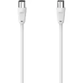 Hama - 00305043 - Classic Line Antennekabel, Coax-stekker - Coax-koppeling, 3 m, 75 dB, Wit ()