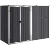 vidaXL Tuinschuur 225x89x161 cm gegalvaniseerd staal antracietkleurig