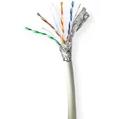 Nedis Netwerk Kabel Rol | CAT6a | Solid | S/FTP | Koper | 305.0 m | Binnenshuis | Rond | LSZH | Grijs | Trekdoos - CCBG8538GY305S