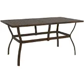 vidaXL Tuintafel 140x80x72 cm staal bruin
