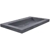 Mueller Single natuursteen meubelwastafel 60x46cm met kraangat