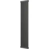Boss & Wessing Designradiator plieger florence 903 watt zijaansluiting 180x32,2 cm antraciet metallic