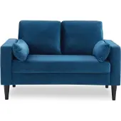 Sweeek Tweezits bank van velours Blauw