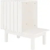 vidaXL Kattenhuis 60x36x60 cm massief grenenhout wit