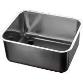 CombiSteel enkele spoelbak 60x50x30cm. †“ RVS - Vlakinbouw/ onderbouw