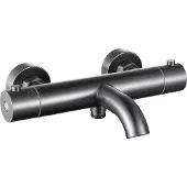 Guido Gusto Thermostatische opbouw badkraan Gun metal