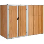 vidaXL Tuinschuur 225x89x161 cm gegalvaniseerd staal bruin