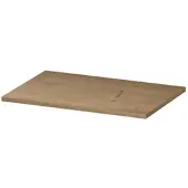 Ink Topdeck 40 Topblad T.b.v. Onderkast 60x40cm - Fineer Ash Grey - Badkamermeubels, Wastafelbladen - 8718835103743