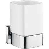 Smedbo Bekerhouder Ice met Houder Porselein 6.3x9x10.5 cm Chroom