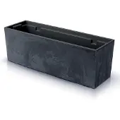 Prosperplast Urbi Case Beton Effect Collection 58x18x19.5 Cm Flowerpot Transparant