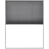 vidaXL Raamhor plissé 80x100 cm aluminium