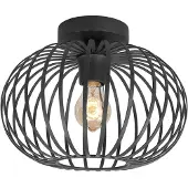 Freelight Plafondlamp Aglio, dimbaar, zwart, Woon-/ Eetkamer, metaal, Modern, plafondlamp