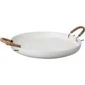 ERNST Tray With Handle Ø35 Cm - Dienbladen Steengoed White - 246011