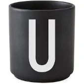 Design Letters beker zwart U