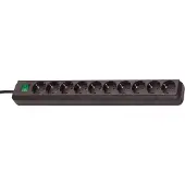 Brennenstuhl Eco-Line stekkerdoos met 10 stopcontacten schakelaar zwart (3 meter)