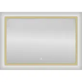Best design Badkamerspiegel nancy isola led verlichting 80x60 cm mat goud