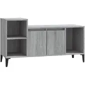 vidaXL Tv-meubel 100x35x55 cm bewerkt hout grijs sonoma eikenkleurig