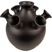 Clayre & Eef Vaas 17 cm Zwart Aluminium