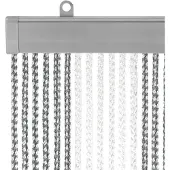 Travellife Korda Deurgordijn - 60 x 190 cm - Grijs/Wit - In hoogte én breedte inkortbaar