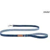 Amiplay Prestige Hondenlijn / Hondenriem - Denim - Navy - M - Breedte: 1,5 cm - Lengte: 140 cm