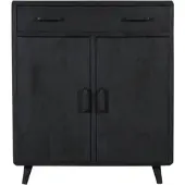 Starfurn Kabinet kast Omaha Black | 100 cm (Zwart, 100x115x45cm)