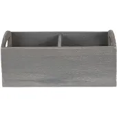 Clayre & Eef Brievenhouder 30x15x13 cm Grijs Hout Rechthoek Postbakje Grijs Postbakje