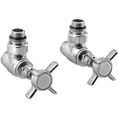 Sapho Star Traditionele Handdoekradiator Hoekventielset, chroom