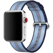 Apple Watch 38mm Midnight Blue Stripe Woven Nylon Horlogeban