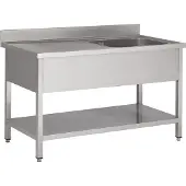 CombiSteel 600 SPOELTAFEL BODEMSCHAP 1 RECHTS 1200 | 7333.0805