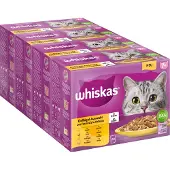 Whiskas 48x85g Senior 7+ Gevogelte-selectie in gelei Kattenvoer Maaltijdzakjes